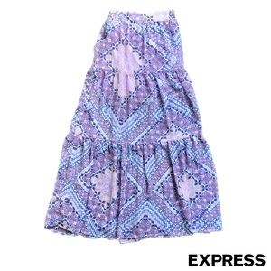 EXPRESS Aztec Layered Maxi Skirt - SZ SM